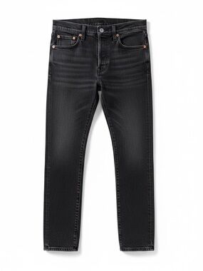 Levi's Premium Denim Washed Gray Slim Straight Jeans, Button Fly